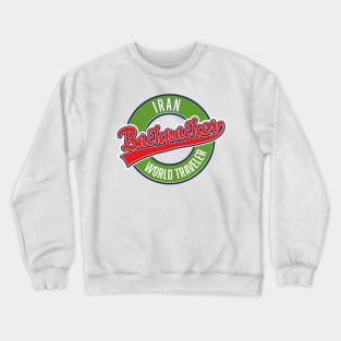 Iran backpacker world traveler logo Crewneck Sweatshirt